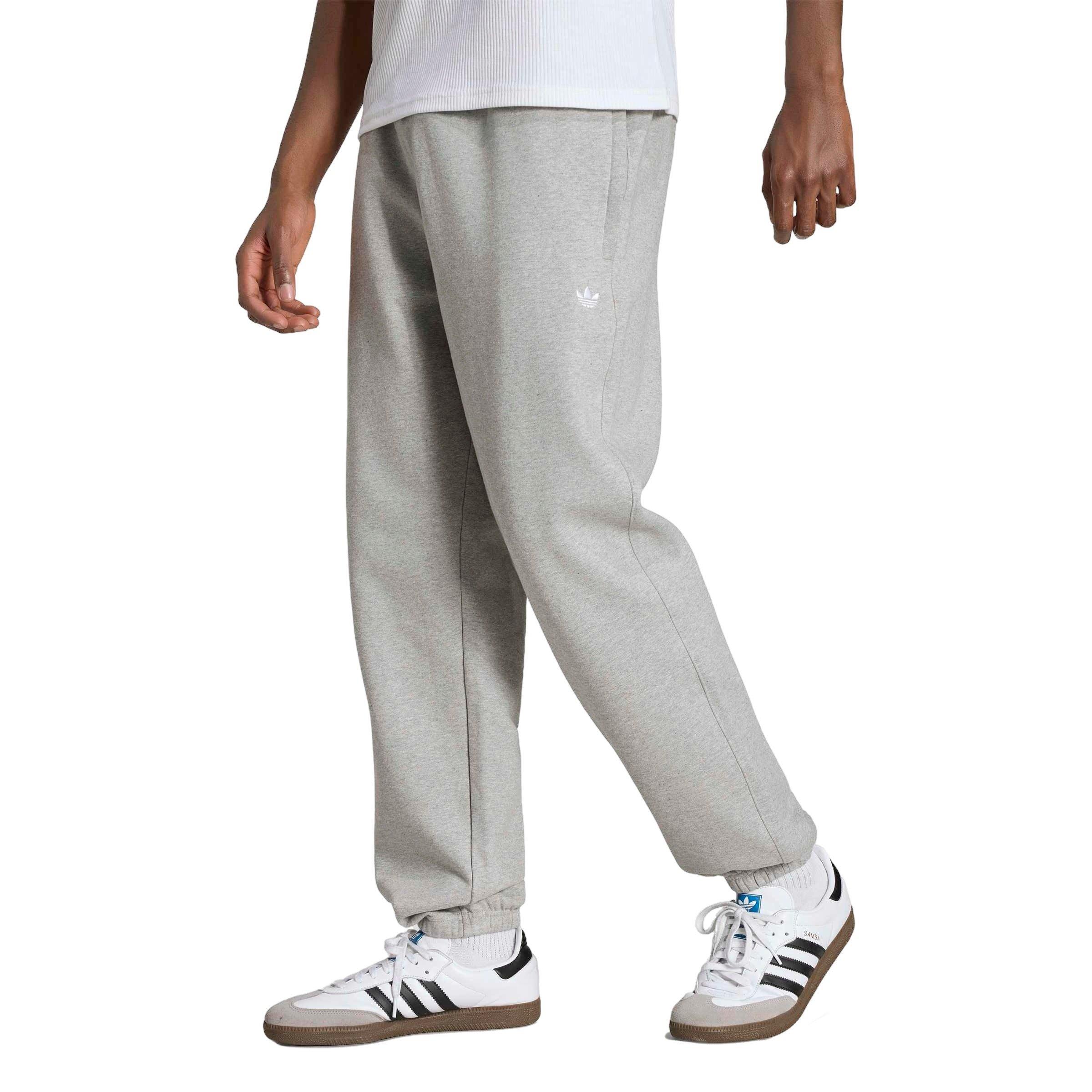 adidas Originals Men's Trefoil Essentials Regular Fleece Joggers - Grey - GREY